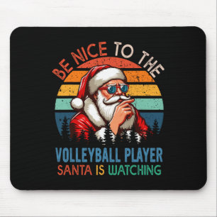 Alfombrilla De Ratón Vintage Nice Para El Jugador De Voleibol Santa Es