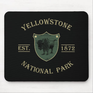 Alfombrilla De Ratón Vintage Parque Nacional Yellowstone