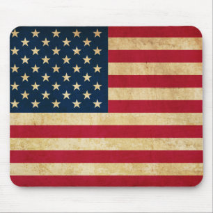 Alfombrilla De Ratón Vintage Patriotic American Flag