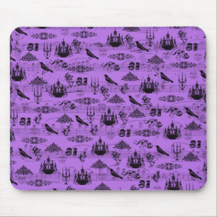 Alfombrilla De Ratón Vintage Purple Halloween