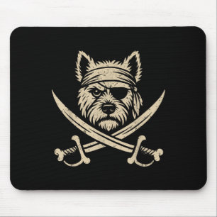 Alfombrilla De Ratón Vintage Rate West Highland White Terrier Crossbone
