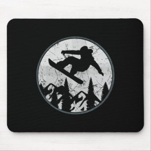 Alfombrilla De Ratón Vintage Snowboard Pine Snowboard Fan Rider Gi