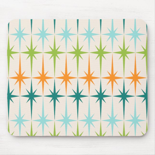 Alfombrilla De Ratón Vintage Starbursts geométrico Mousepad (Frente)