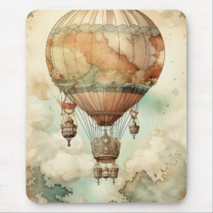 Alfombrilla De Ratón Vintage Steampunk Hot Air Balloon (5)