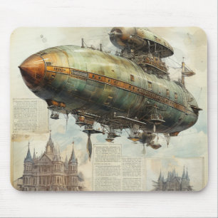 Alfombrilla De Ratón Vintage Steampunk Zeppelin (7)