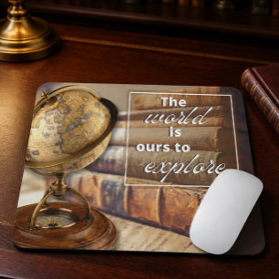 Alfombrilla De Ratón Vintage Travel Inspirational Mouse Pad