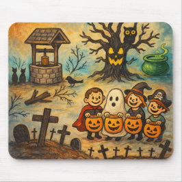 Alfombrilla De Ratón Vintage Trick-or-Treat Halloween Mousepad