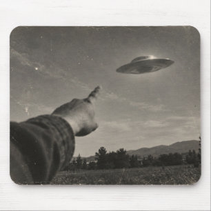 Alfombrilla De Ratón Vintage UFO Sighting