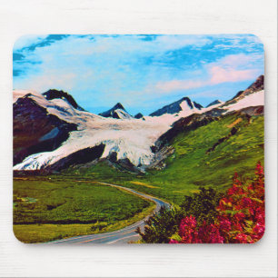 Alfombrilla De Ratón Vintage USA Alaska Worthington verano glaciar