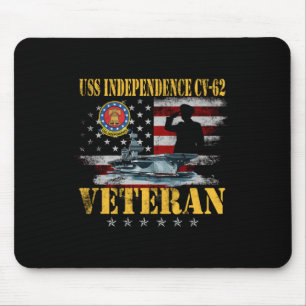 Alfombrilla De Ratón Vintage Uss Independence Cv-62 Aeronave Carrier Fl