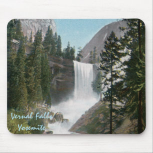 Alfombrilla De Ratón Vintage vernal Yosemite Mousepad de las caídas