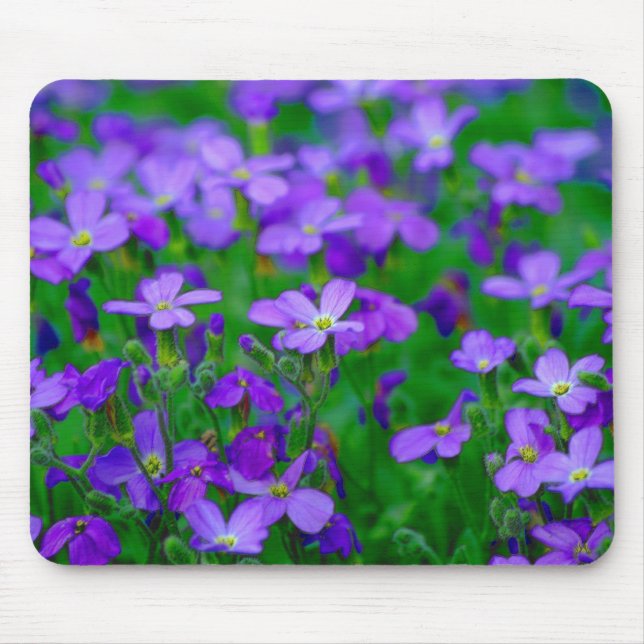 Alfombrilla De Ratón Violet Flowers Mousepad (Frente)