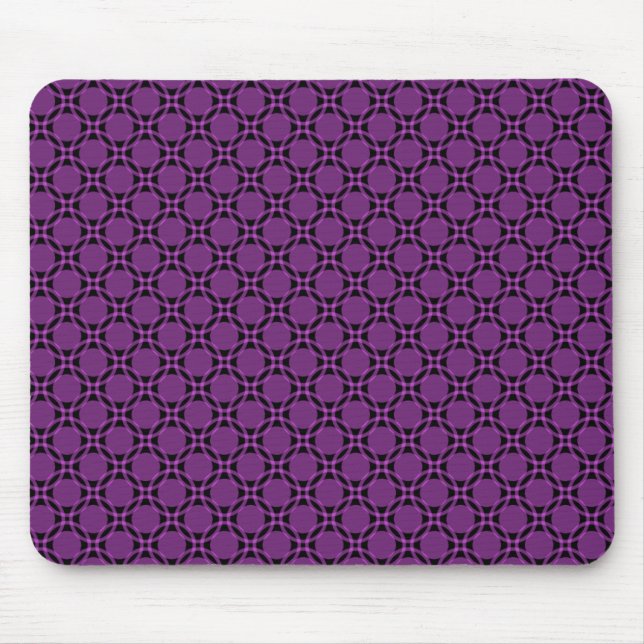 Alfombrilla De Ratón Violet Funky Circles Mousepad (Frente)
