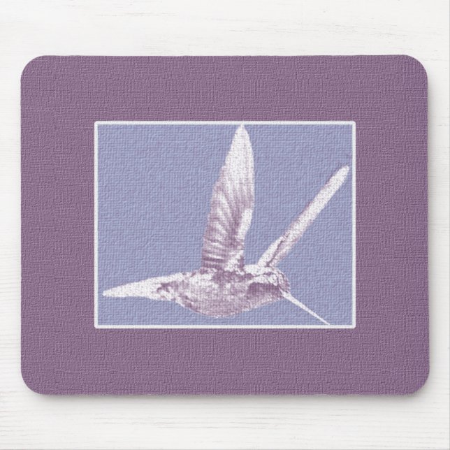 Alfombrilla De Ratón Violet Hummingbird Mousepad (Frente)