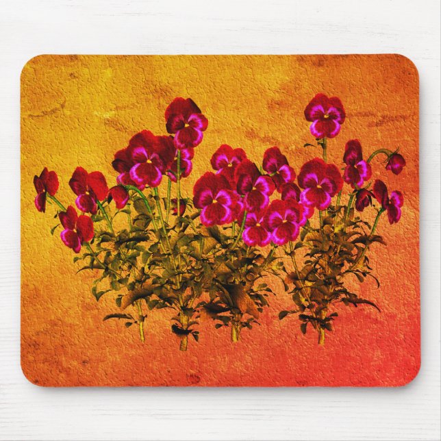 Alfombrilla De Ratón Violeta púrpura Flor Arte (Frente)