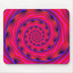 Alfombrilla De Ratón Violeta roja y espiral azul