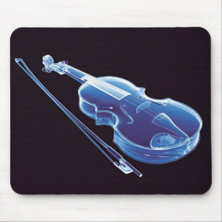 Alfombrilla De Ratón Violín azul de neón