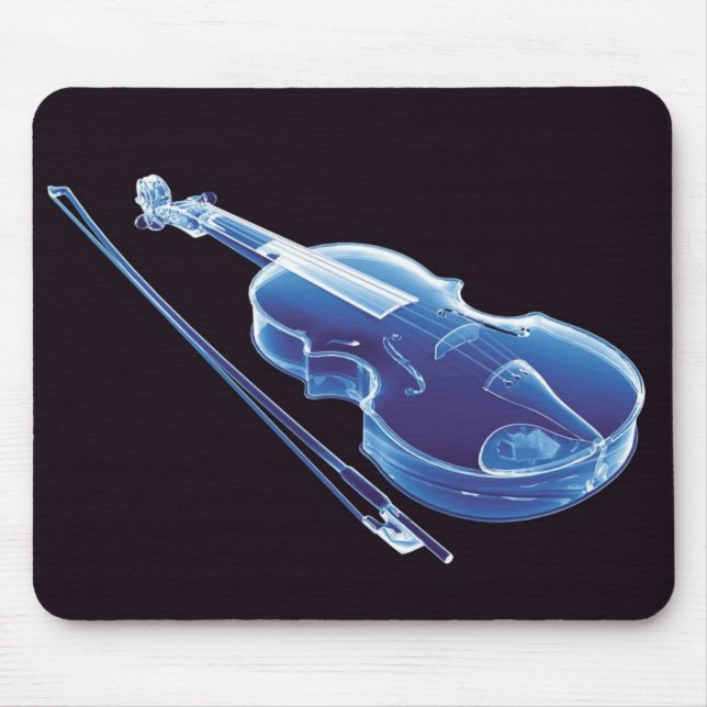 Alfombrilla De Ratón Violín azul de neón (Frente)