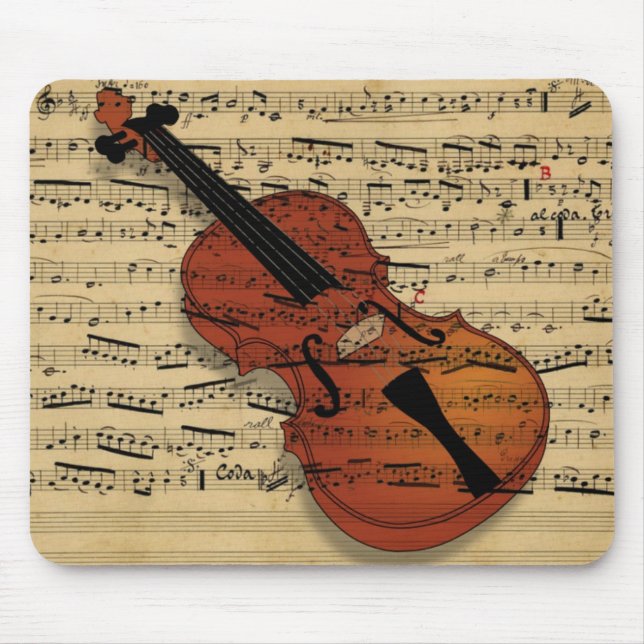 Alfombrilla De Ratón Violin Vintage Music (Frente)