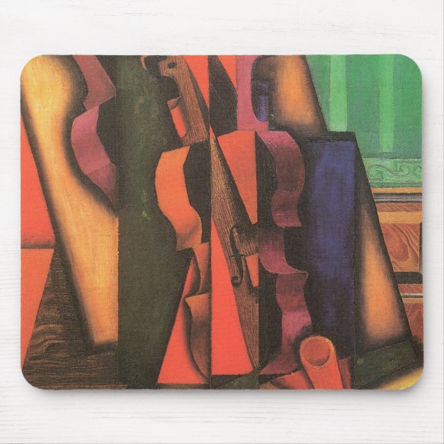 Alfombrilla De Ratón Violin y guitarra de Juan Gris, arte de cubismo vi (Frente)