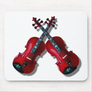 ALFOMBRILLA DE RATÓN VIOLINES ROJOS CRUZADOS - MOUSEPAD