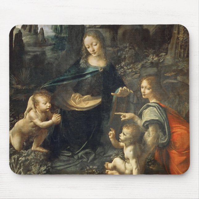 Alfombrilla De Ratón Virgen de las Rocas, Leonardo da Vinci (Frente)
