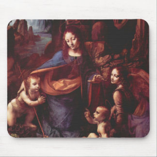 Alfombrilla De Ratón Virgen de Leonardo da Vinci (Madonna) de las Rocas