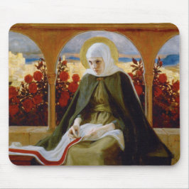 Alfombrilla De Ratón Virgen María en el Jardín Rosa (Albert Edelfelt)