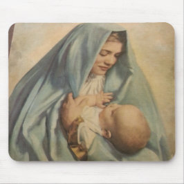 Alfombrilla De Ratón Virgen María y el Niño Jesús Mousepad