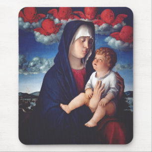 Alfombrilla De Ratón Virgen María y Niño Arte Religioso Clásico