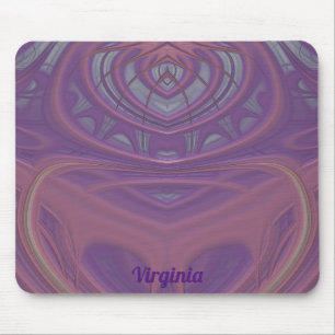 Alfombrilla De Ratón VIRGINIA ~ Diseño de malva rosa y lavanda