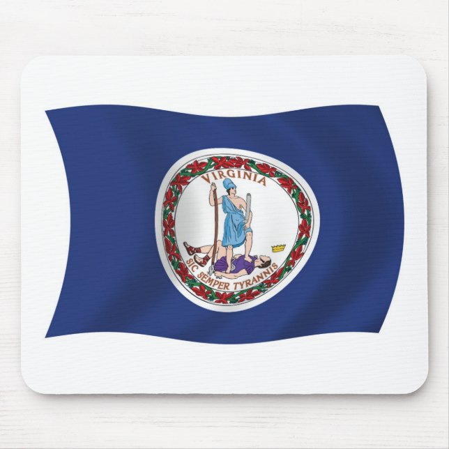Alfombrilla De Ratón Virginia Flag Mousepad (Frente)