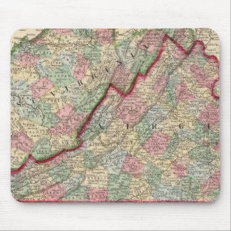 Alfombrilla De Ratón Virginia, Mapa de Virginia de Mitchell