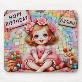 Alfombrilla De Ratón VIRGINIA ~ Pequeño Chica ~ Mousepad