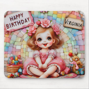 Alfombrilla De Ratón VIRGINIA ~ Pequeño Chica ~ Mousepad