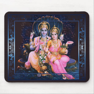 Alfombrilla De Ratón Vishnu y Lakshmi Mousepad