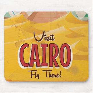 Alfombrilla De Ratón Visita El Cairo Egipto cartel de viaje vintage