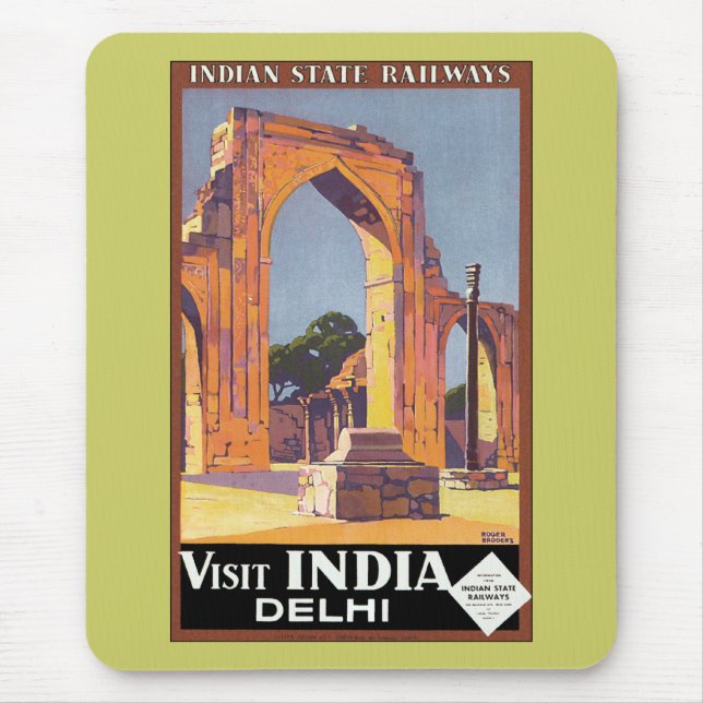 Alfombrilla De Ratón Visita India ~ Delhi (Frente)