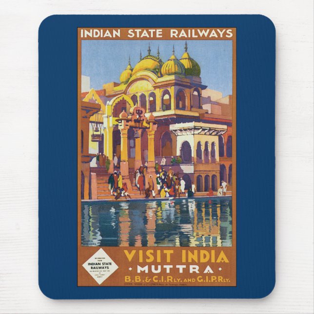 Alfombrilla De Ratón Visita India ~ Muttra (Frente)