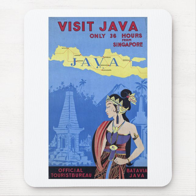 Alfombrilla De Ratón Visitar Java (Frente)