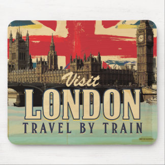Alfombrilla De Ratón Visite el afiche de la época de Londres