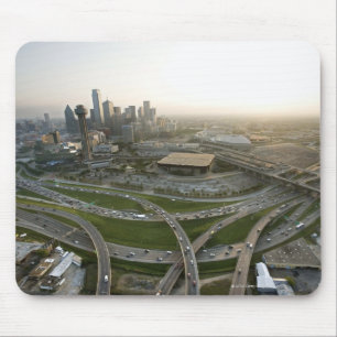 Alfombrilla De Ratón Vista aérea de Dallas céntrica, Tejas