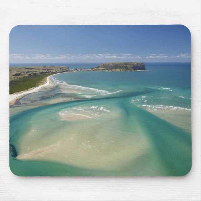 Alfombrilla De Ratón Vista aérea de estuario, bahía de Sawyer, Stanley  (Frente)