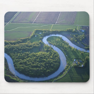 Alfombrilla De Ratón Vista aérea del río Rojo del Norte