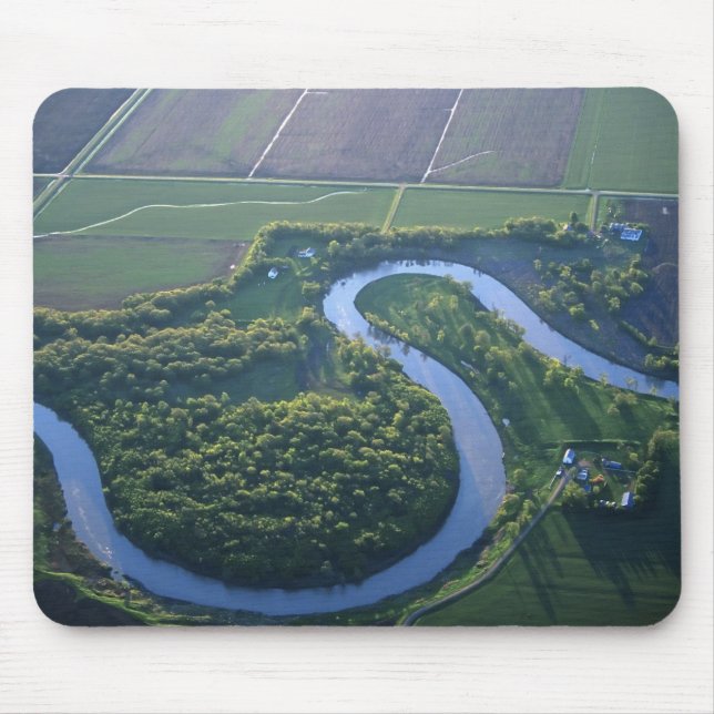 Alfombrilla De Ratón Vista aérea del río Rojo del Norte (Frente)