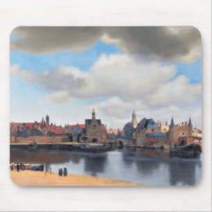 Alfombrilla De Ratón Vista de Delft, Johannes Vermeer, 1659-1660
