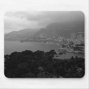 Alfombrilla De Ratón Vista de la costa de Mónaco Monte Carlo