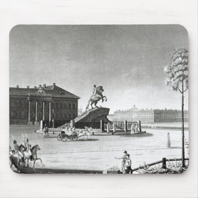 Alfombrilla De Ratón Vista de la estatua de Peter el grande (Frente)