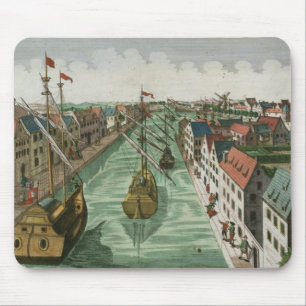 Alfombrilla De Ratón Vista de la puerta de Kettel en Delft (grabado)