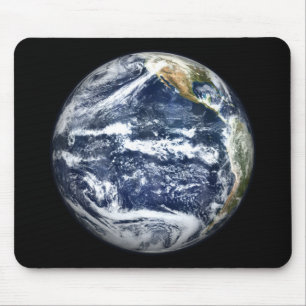 Alfombrilla De Ratón Vista de la Tierra Plena centrada sobre el océano